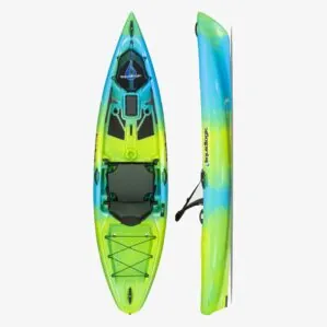 Liquidlogic Kiawah 10.5 kayak from top and side view in sublime color at Riverbound Sports.