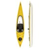 Top and side views of yellow & white Hurricane Santee 126 Sport kayak at Riverbound Sports