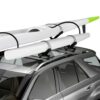 OutriggerCanoe Ama mounted on car roof rack systemat Riverbound Sports