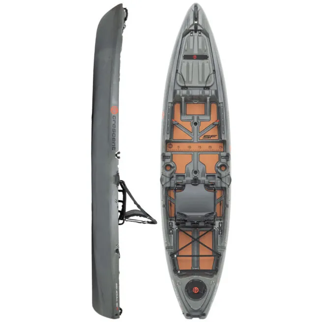The Crescent Kayak Shoalie in moon rock color at Riverbound Sports.