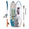 The Bote Boards Easyrider inflatable. 3 Angles of SUP/Yak, paddle, and bag at Riverbound Sports.