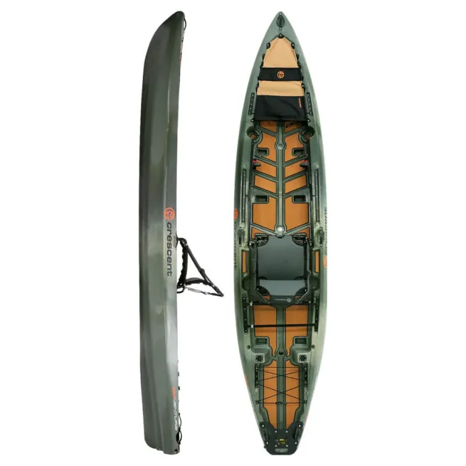 Crescent Kayaks CK2 Venture Single or Tandem Fishing Kayak in OG Camo at Riverbound Sports.