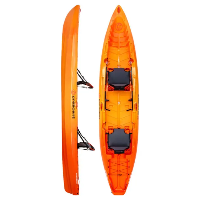 Crescent Crew Tandem Kayak in dawn color is available at Riverbound Sports in Tempe, Arizona.