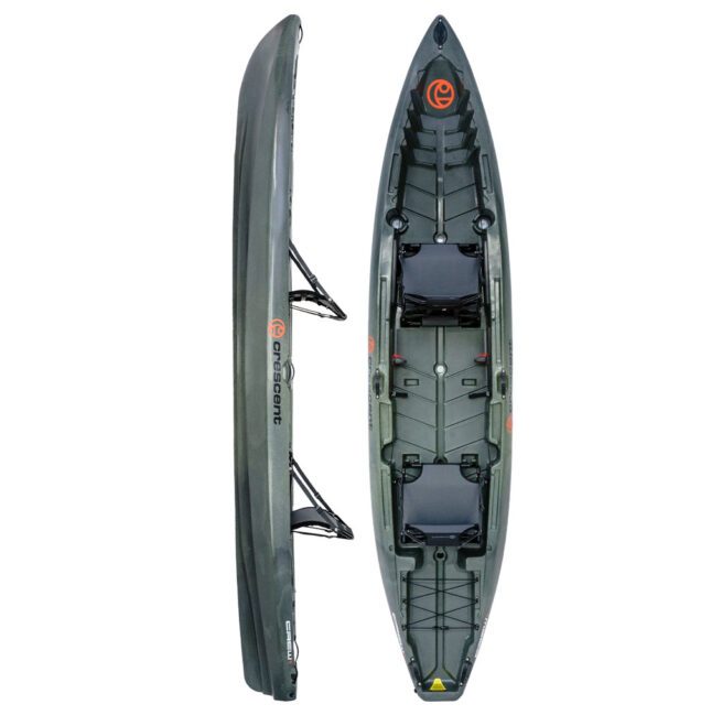 Crescent Crew Tandem Kayak in moon rock color is available at Riverbound Sports in Tempe, Arizona.