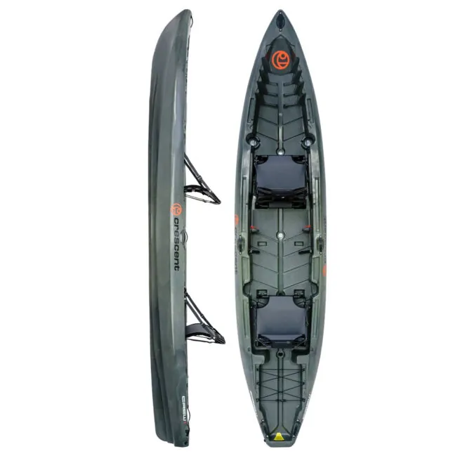 Crescent Crew Tandem Kayak in moon rock color is available at Riverbound Sports in Tempe, Arizona.