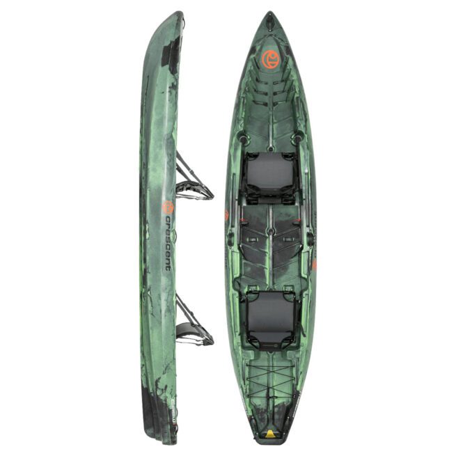 Crescent Crew Tandem Kayak in moss color is available at Riverbound Sports in Tempe, Arizona.