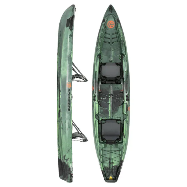 Crescent Crew Tandem Kayak in moss color is available at Riverbound Sports in Tempe, Arizona.