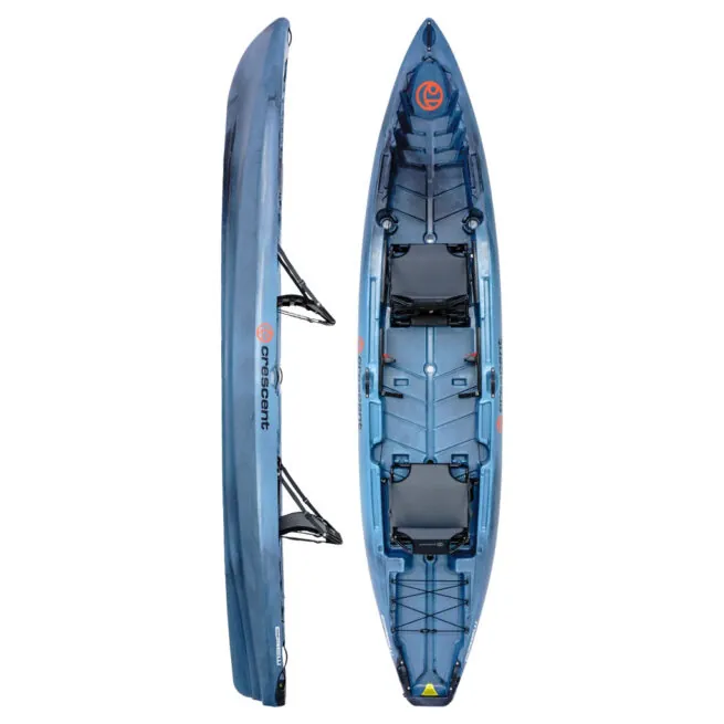 Crescent Crew Tandem Kayak in noreaster color is available at Riverbound Sports in Tempe, Arizona.