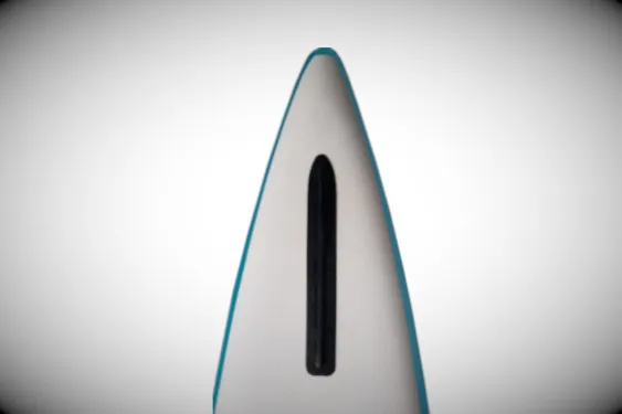 The Yster 17'3" SUP nose fin, in combination with the long waterline. Be sure to check out Riverbound Sports in Tempe, Arizona.
