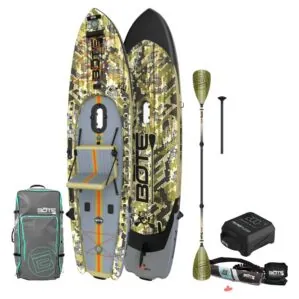 Bote Boards Rackham verge camo SUP with accessory package at Riverbound Sports