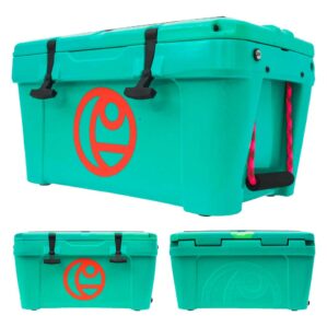 Crescent Kayaks Cooler in Emerald color showing 3 sides at Riverbound Sports.