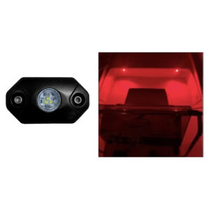 Black Oak LED light with black housing an red LED light