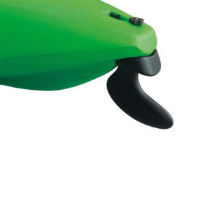 The Feelfree Skeg is installed on a green kayak. Specifically designed for Nomad, Gemini, and Roamer1 models.