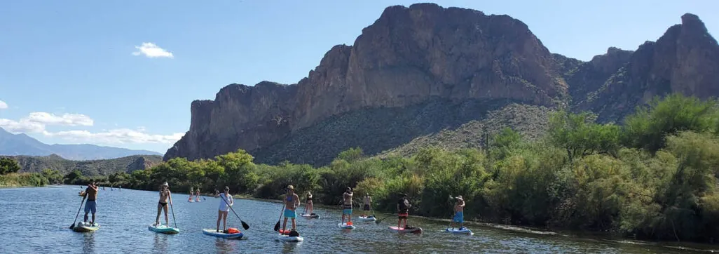 Salt River paddle with Riverbound Sports SUP & Kayak Rentals.