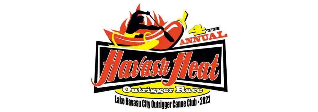 2023 4th Annual Havasu Heat Race logo on Riverbound Sports.