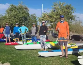 Tempe Town Lake Performance Paddle and a pint.